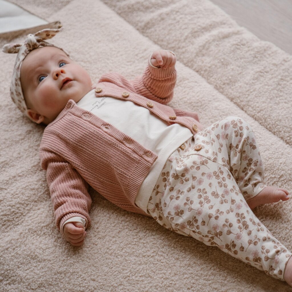 Gebreid baby vestje (dusty pink)