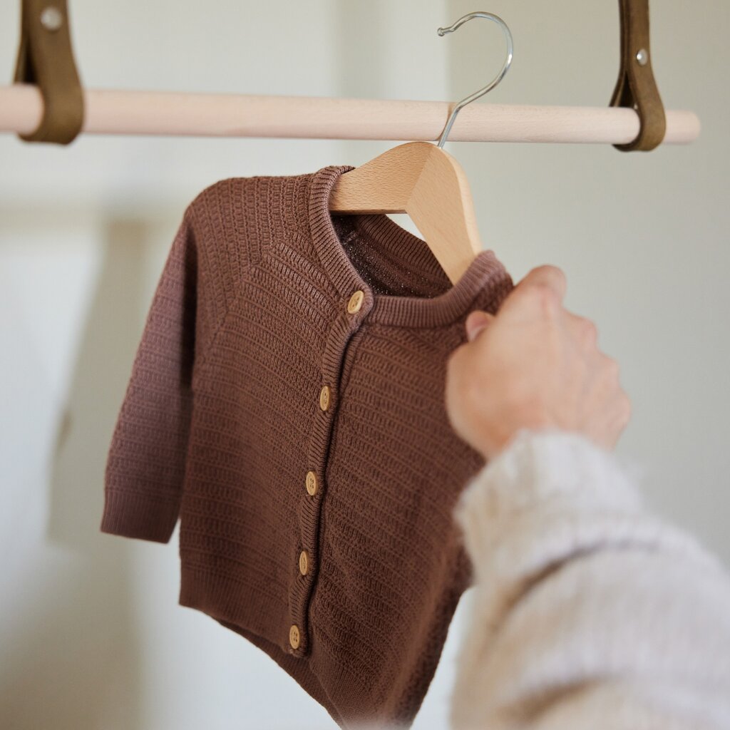 Gebreid baby vestje (brown)