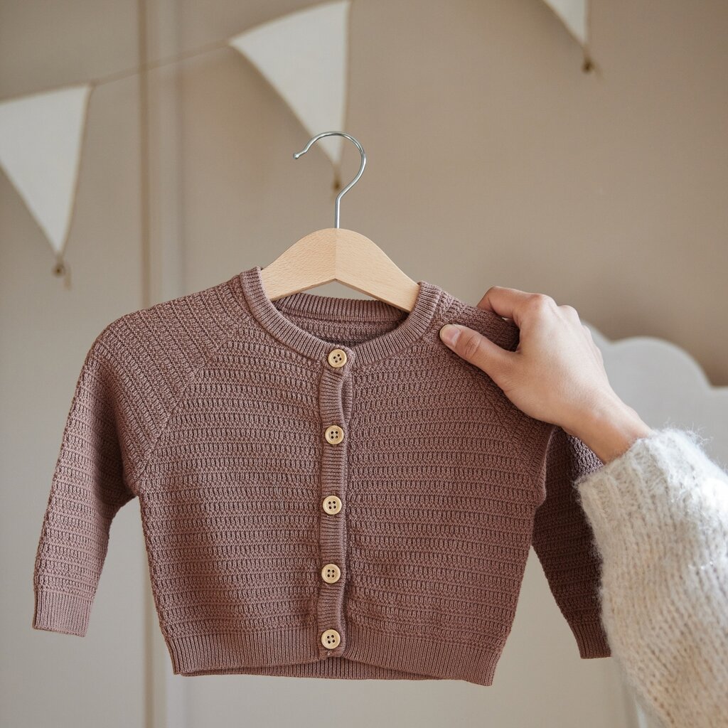 Gebreid baby vestje (brown)