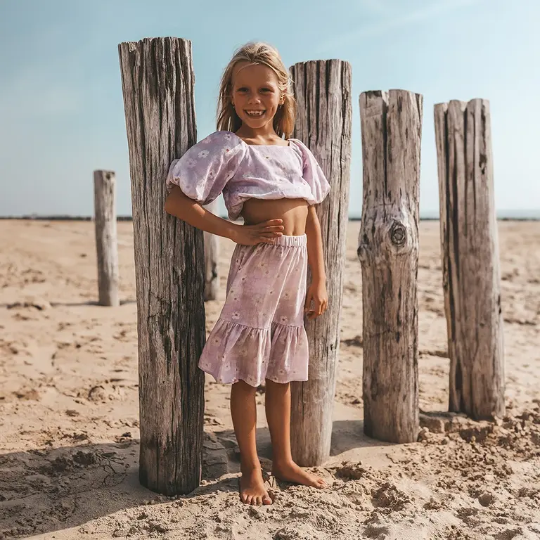 Rok midi Fajen (lilac)