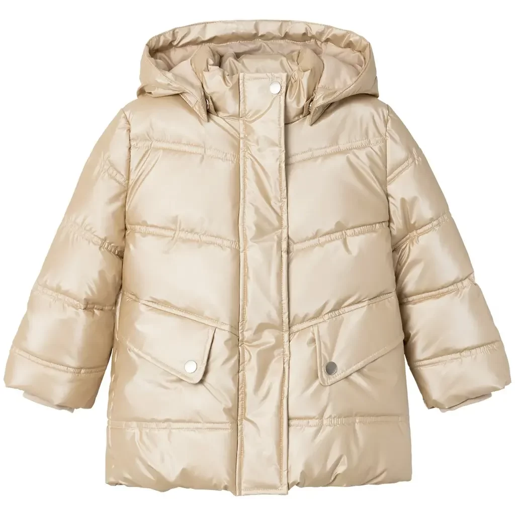 Winterjas puffer shiny Maggy (frosted almond)