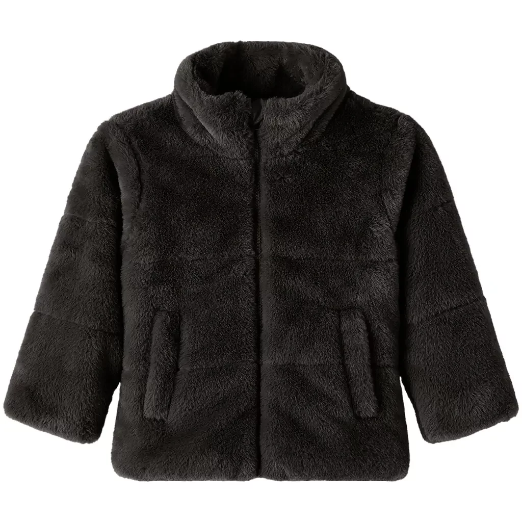 Winterjas fake fur Mila (black)