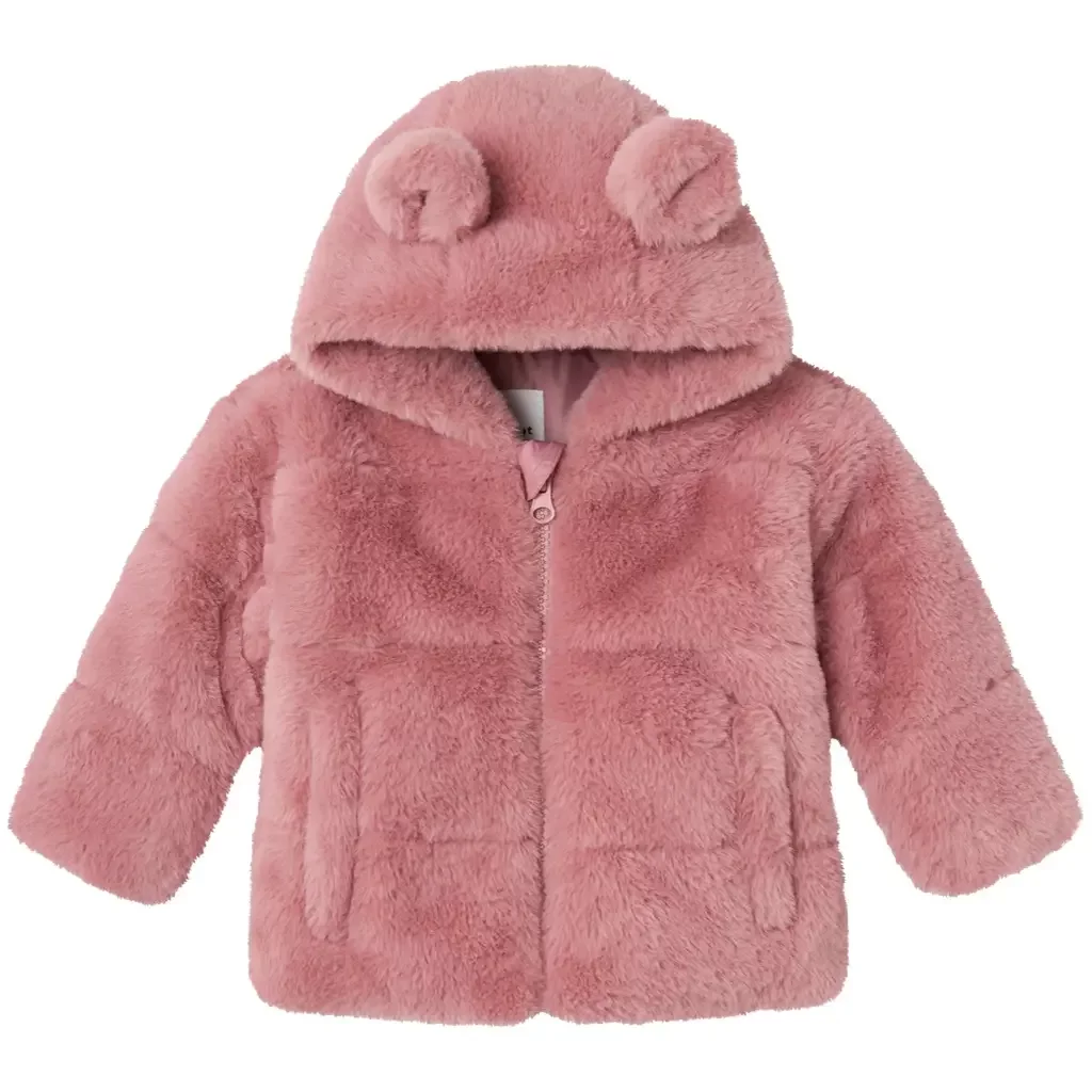 Winterjasje fake fur berenoortjes Mila (lilas)