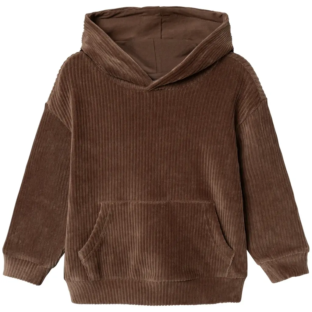 Trui corduroy hoodie Nelur (pecan pie)