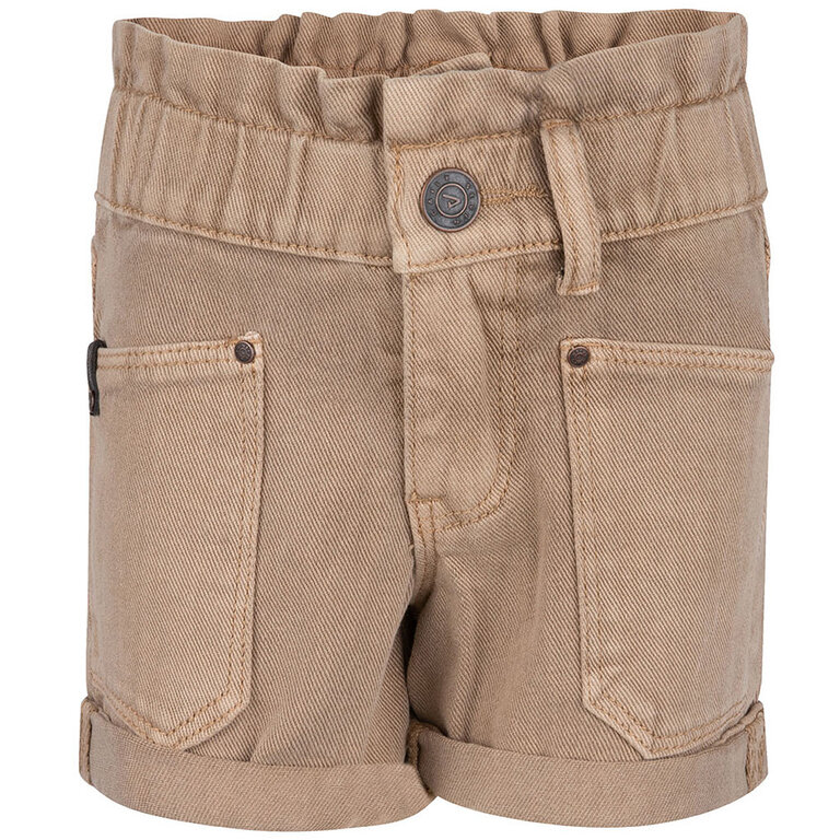 Korte spijkerbroek paperbag (sand)
