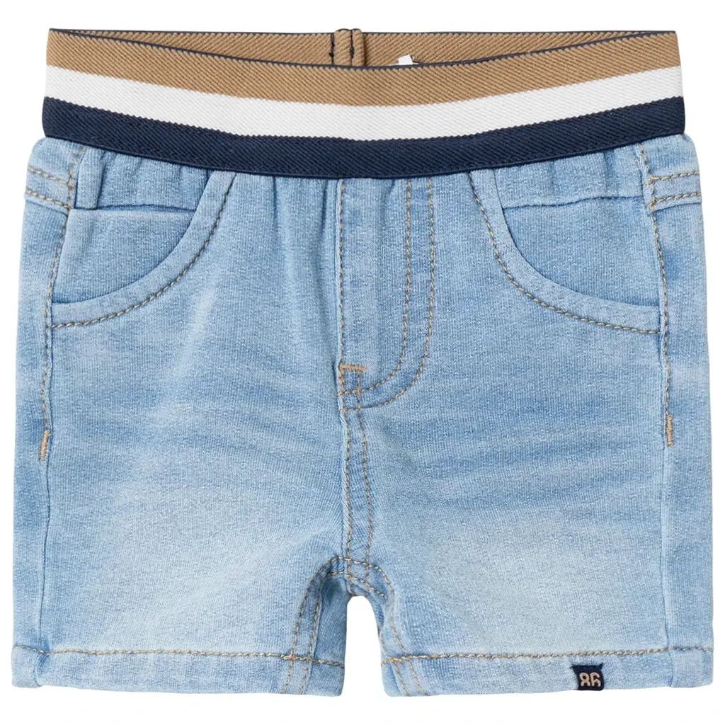 Kort jog jeans spijkerbroekje (light blue denim)