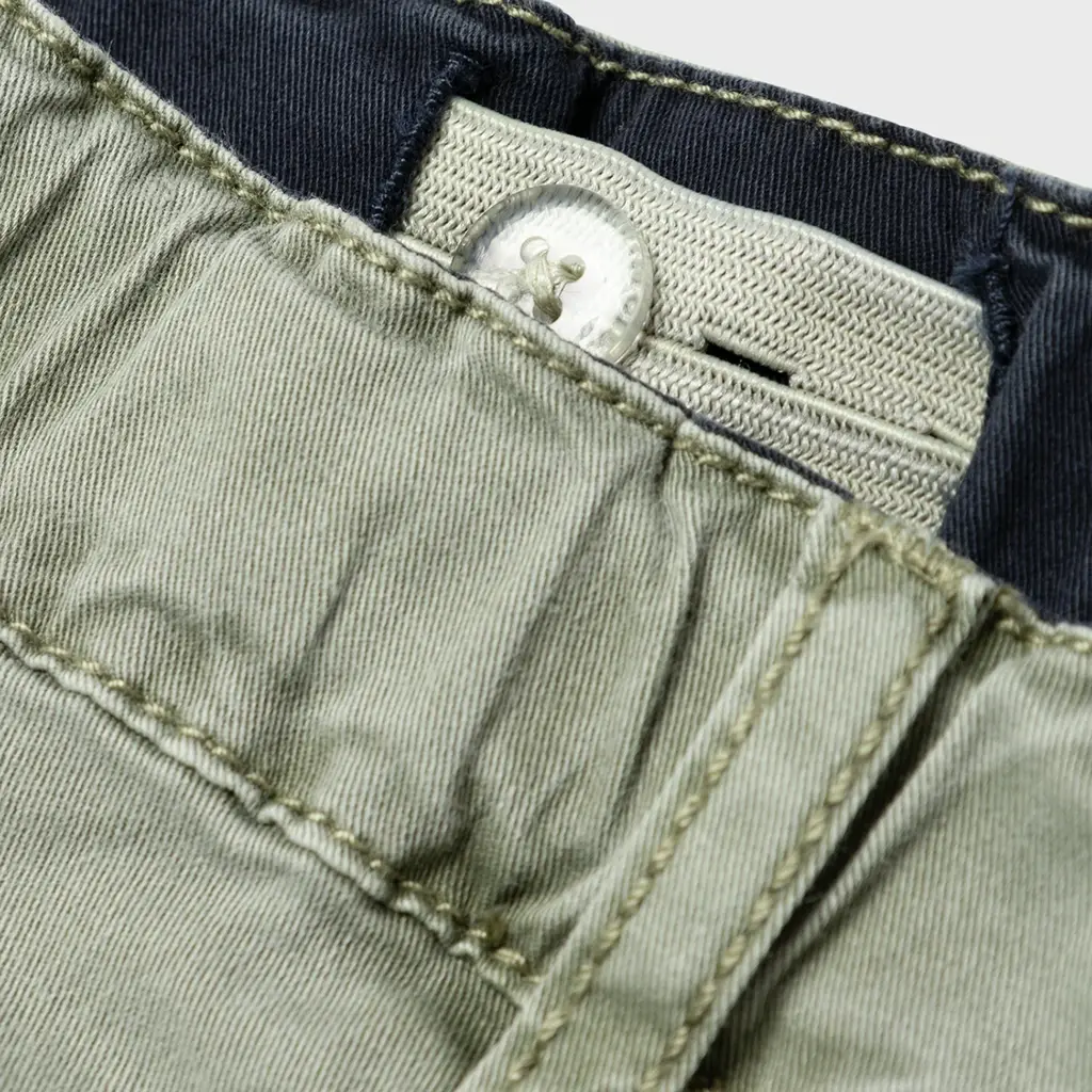 Jog jeans korte broek twill Ben (oil green)