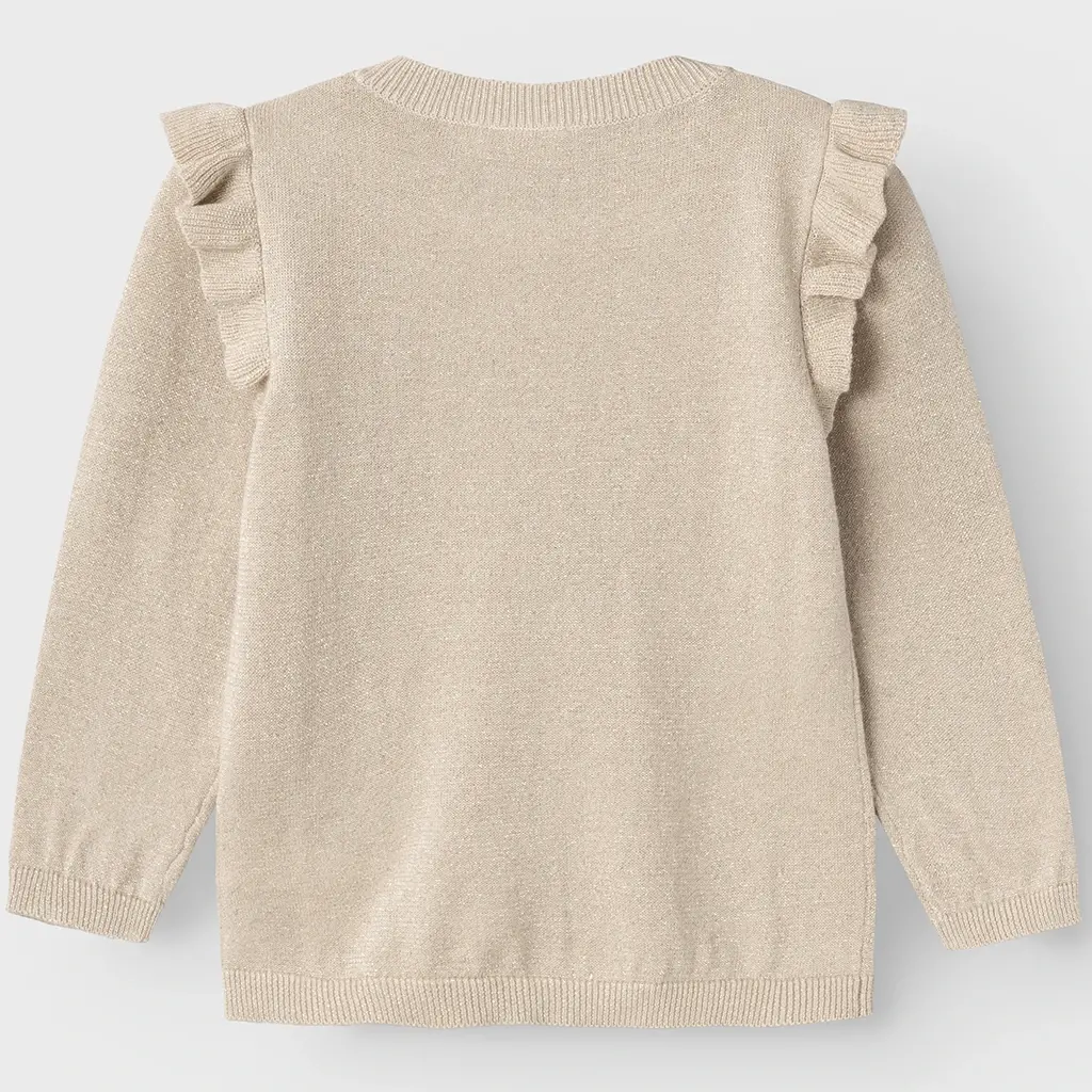Gebreid glitter vestje Fabinne (peyote lurex)