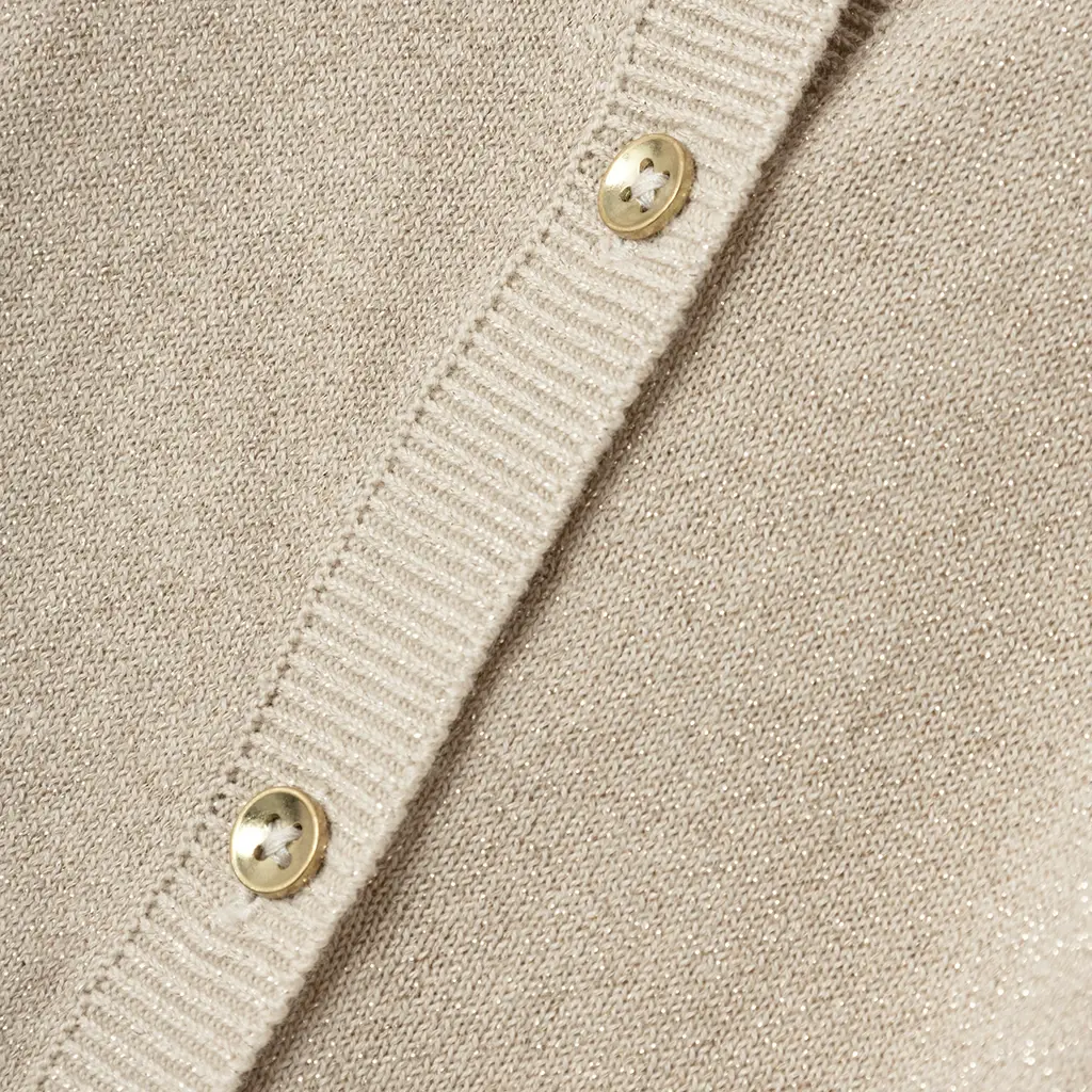 Gebreid glitter vestje Fabinne (peyote lurex)