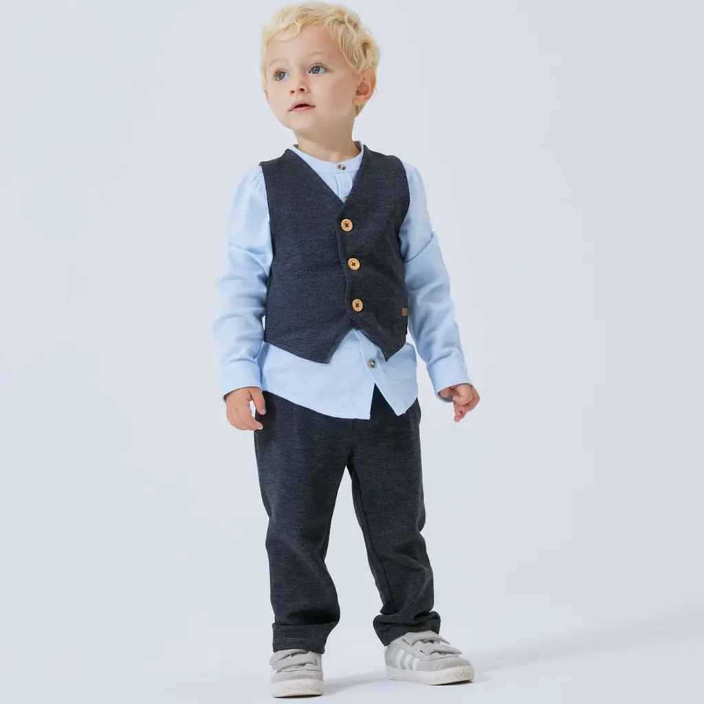 Zacht gilet vestje Robino (dark grey melange)