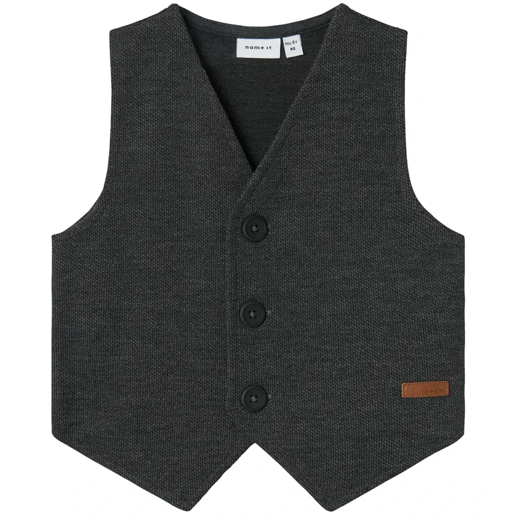 Zacht gilet vestje Robino (dark grey melange)