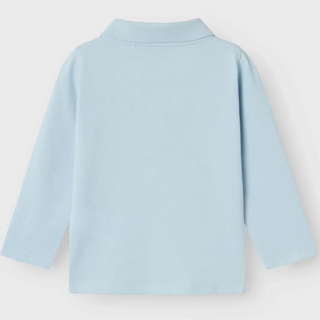 Polo longsleeve strikje Roger (nigara mist)