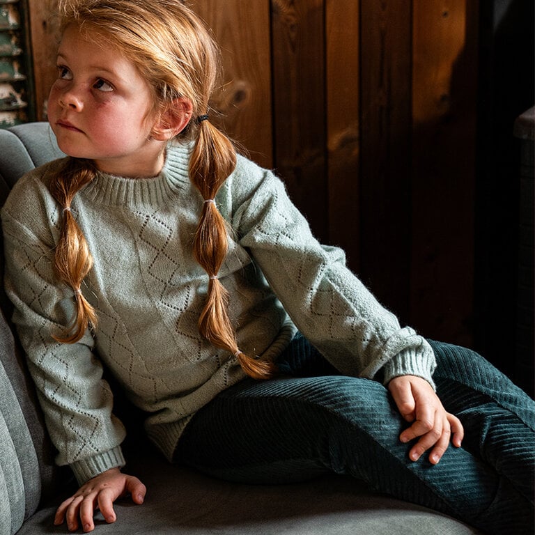 Gebreide trui (light aqua)