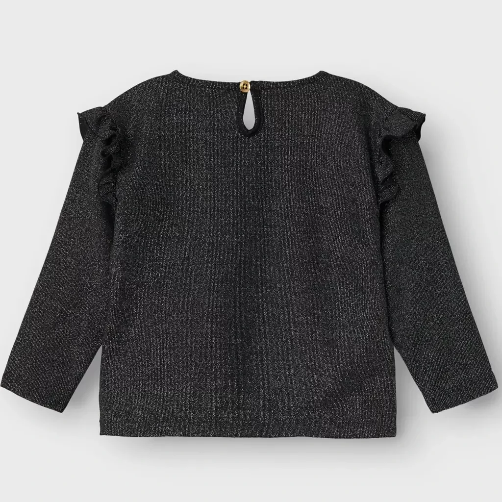 Longsleeve glitter Roisin (black)