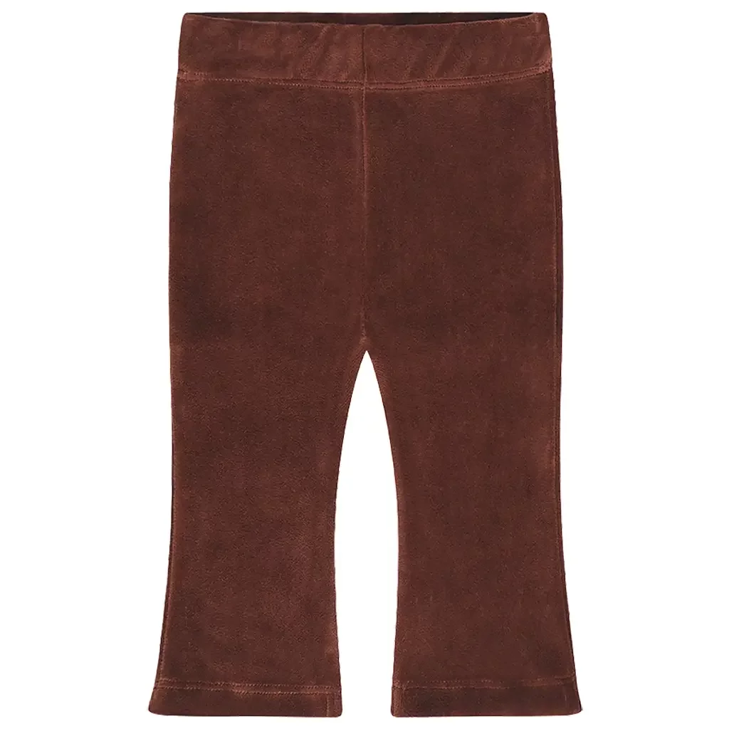 Broek flared Shine (brown)