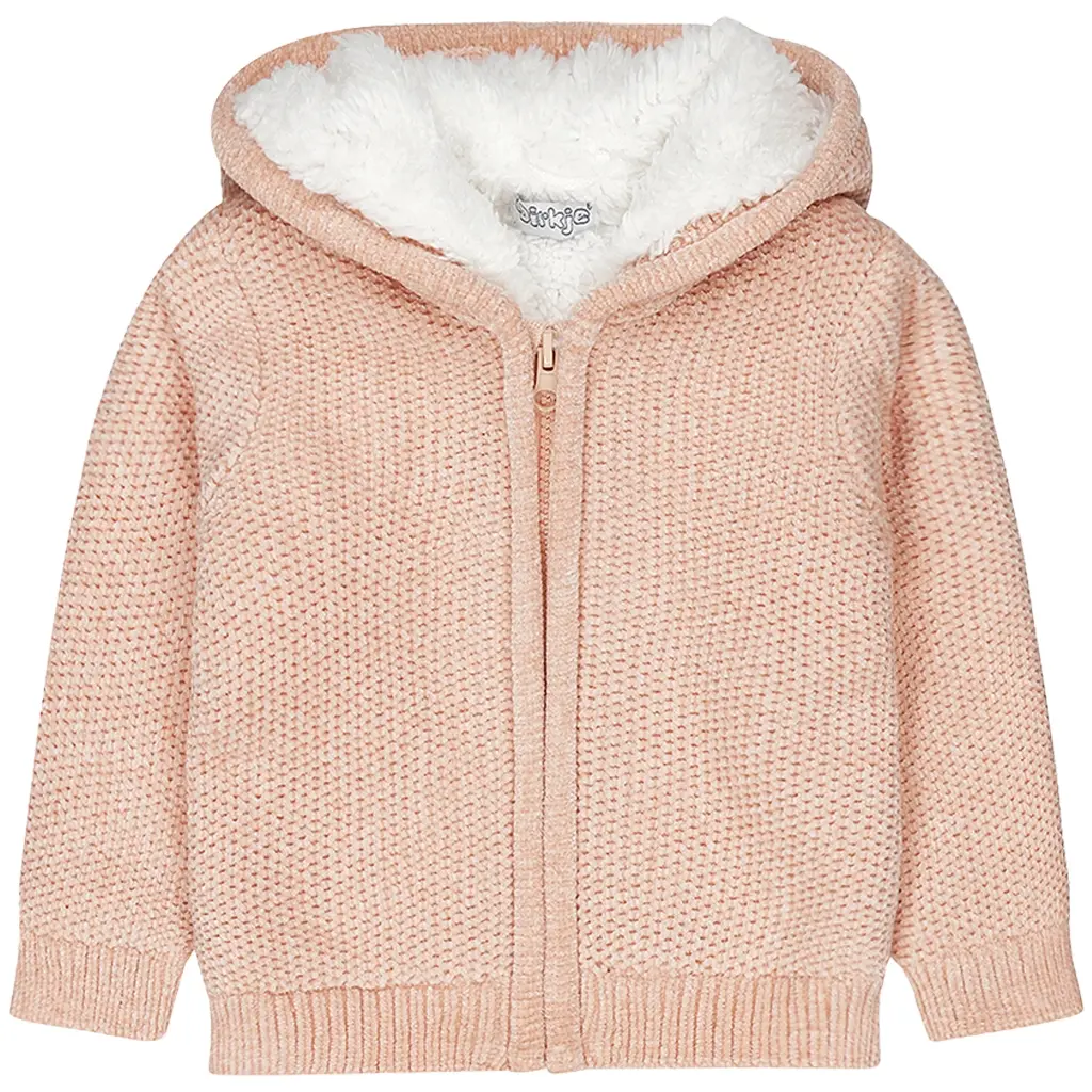 Gebreid vestje teddy Grow (blushed pink)