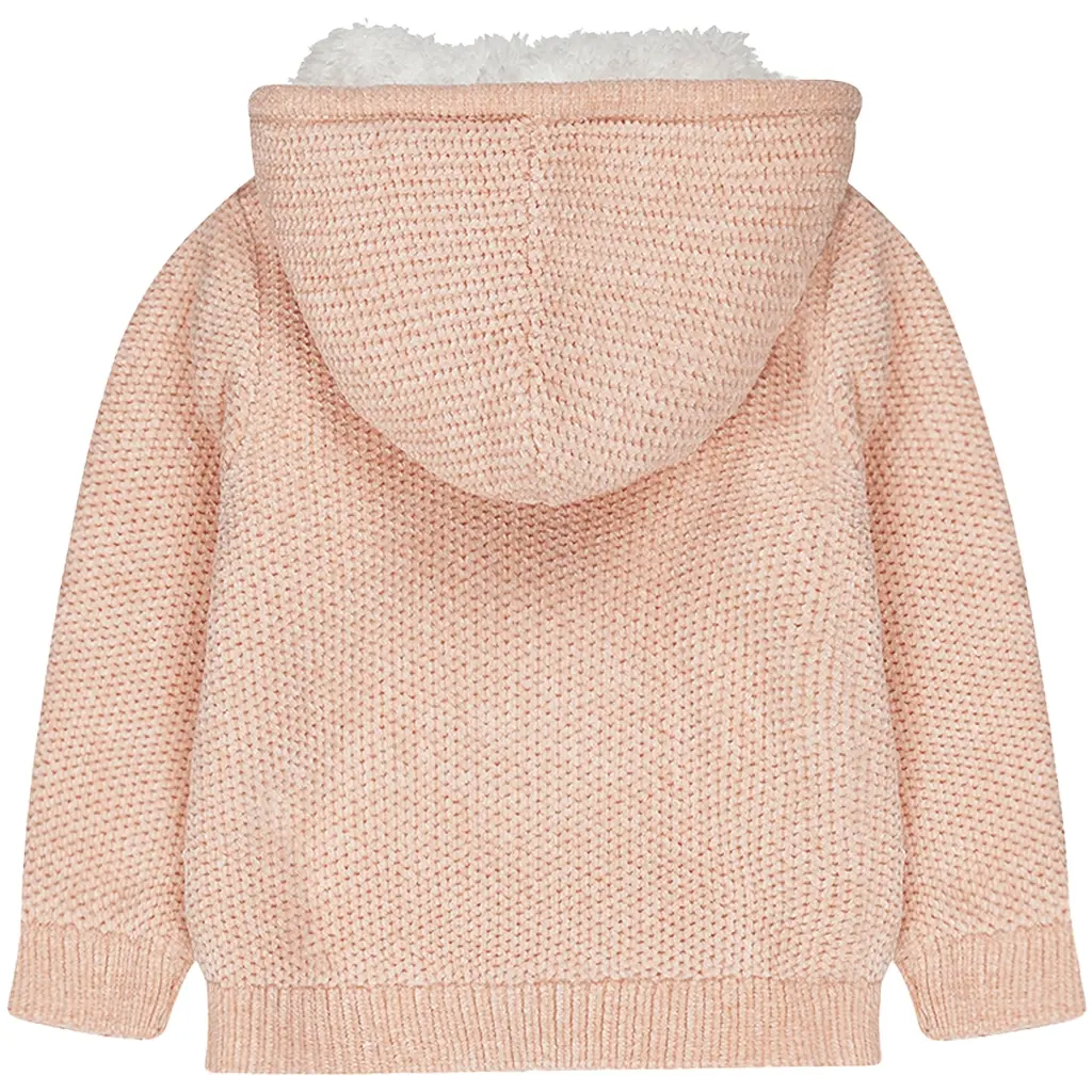 Gebreid vestje teddy Grow (blushed pink)