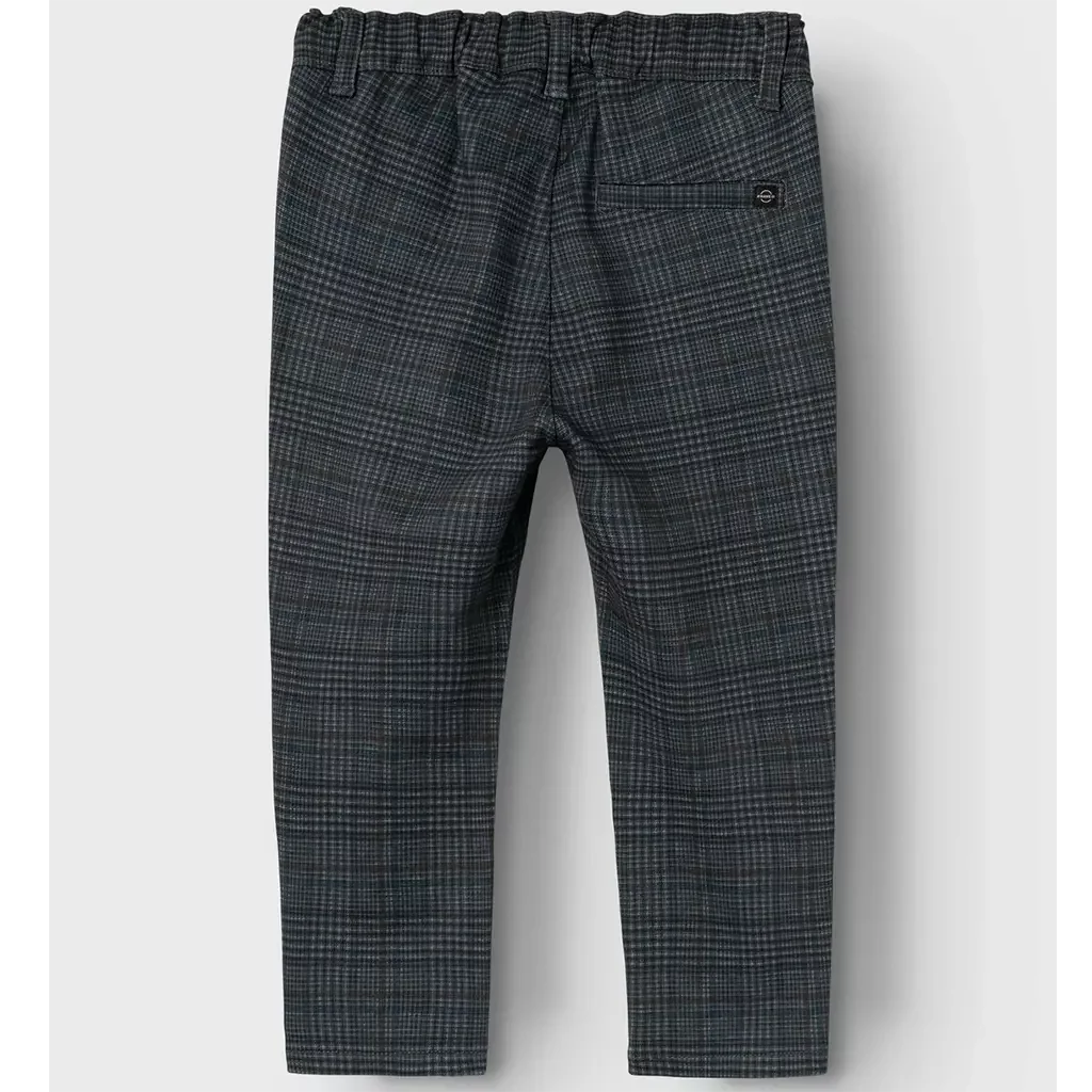 Broek XSLIM FIT Silas (dark grey checks)