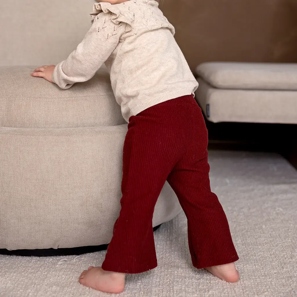 Broek flared So sweet (dark red)