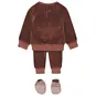 Dirkje Tweedelig fleece setje met slofjes Arctic (brown)