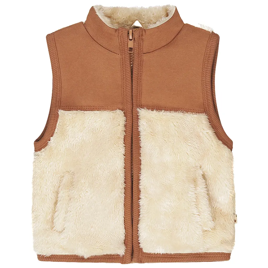 Bodywarmer Hi teddy (sand)