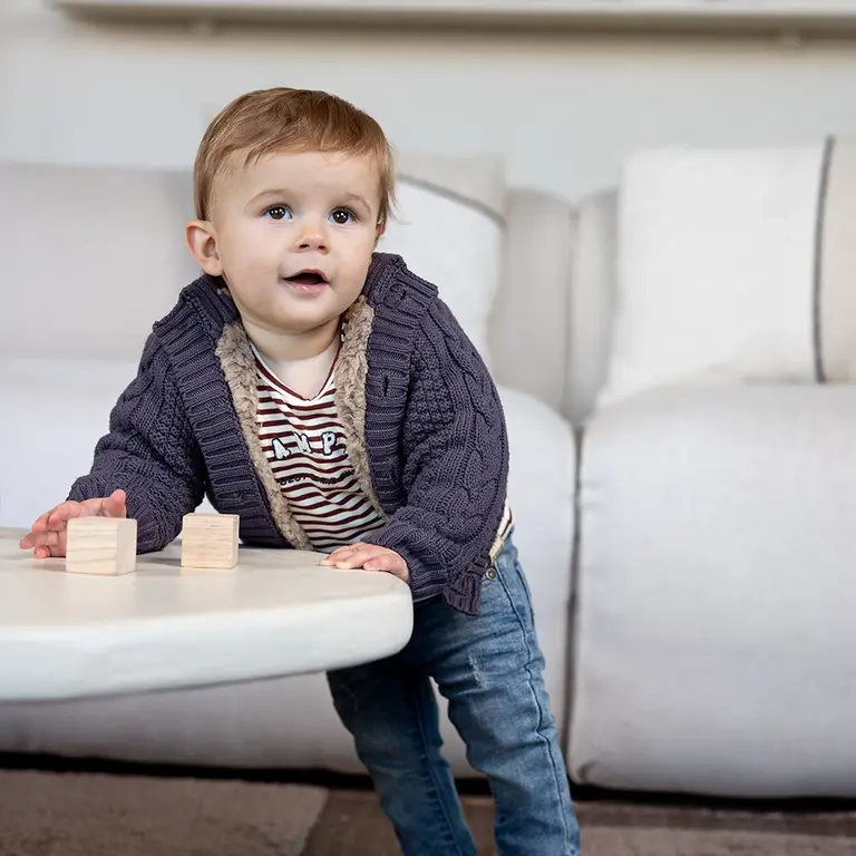 Gebreid buitenvest Basketball (grey)