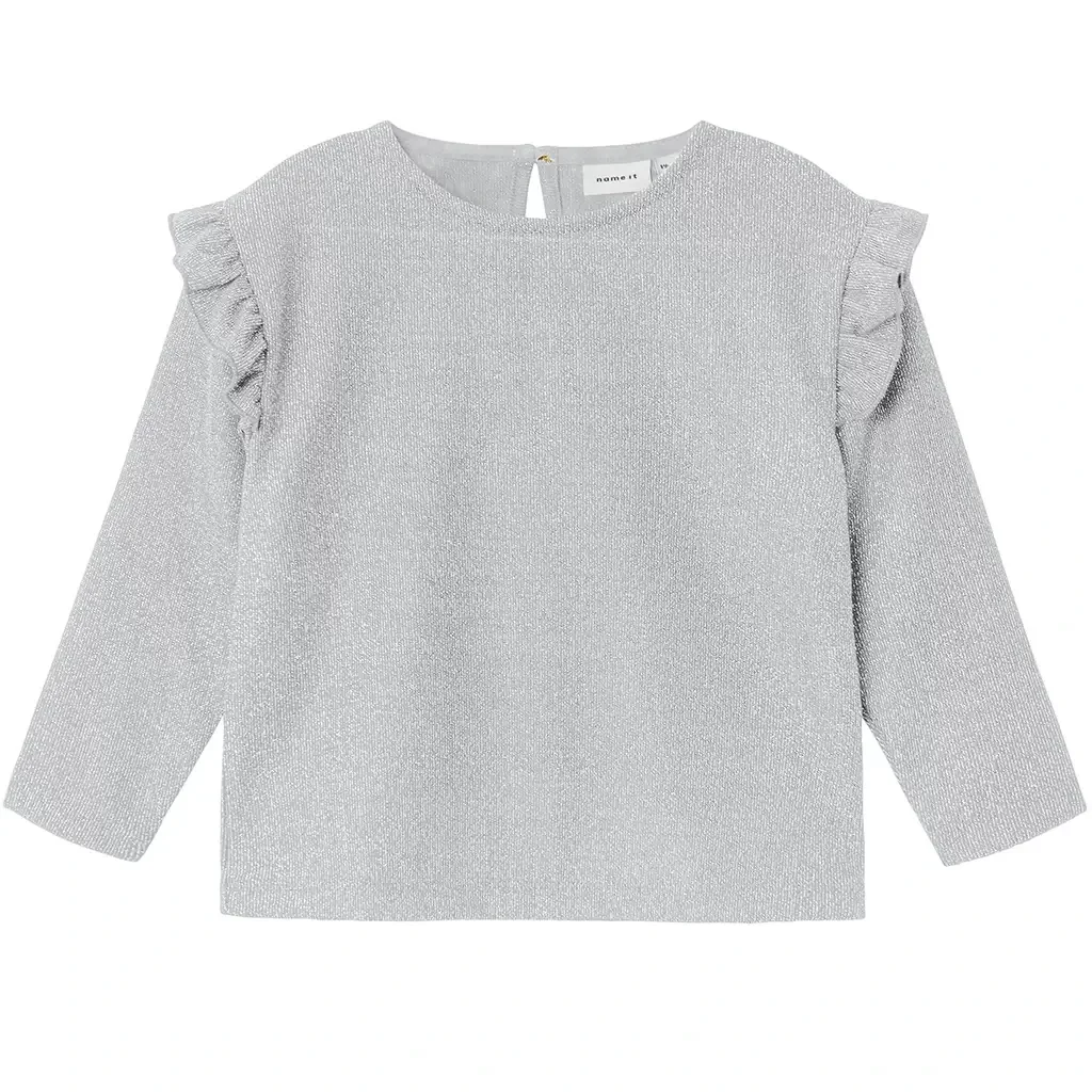 Longsleeve glitter Roisin (silver)