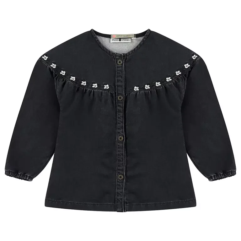 Spijkerblouse (mid grey)