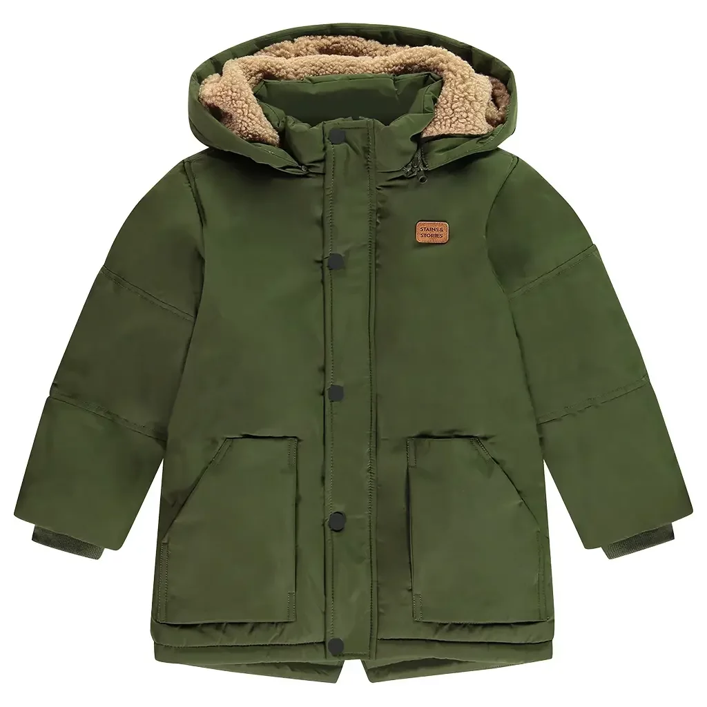 Winterjas parka (dark army)