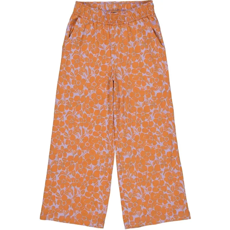 Broek Doris (aop orange flower)