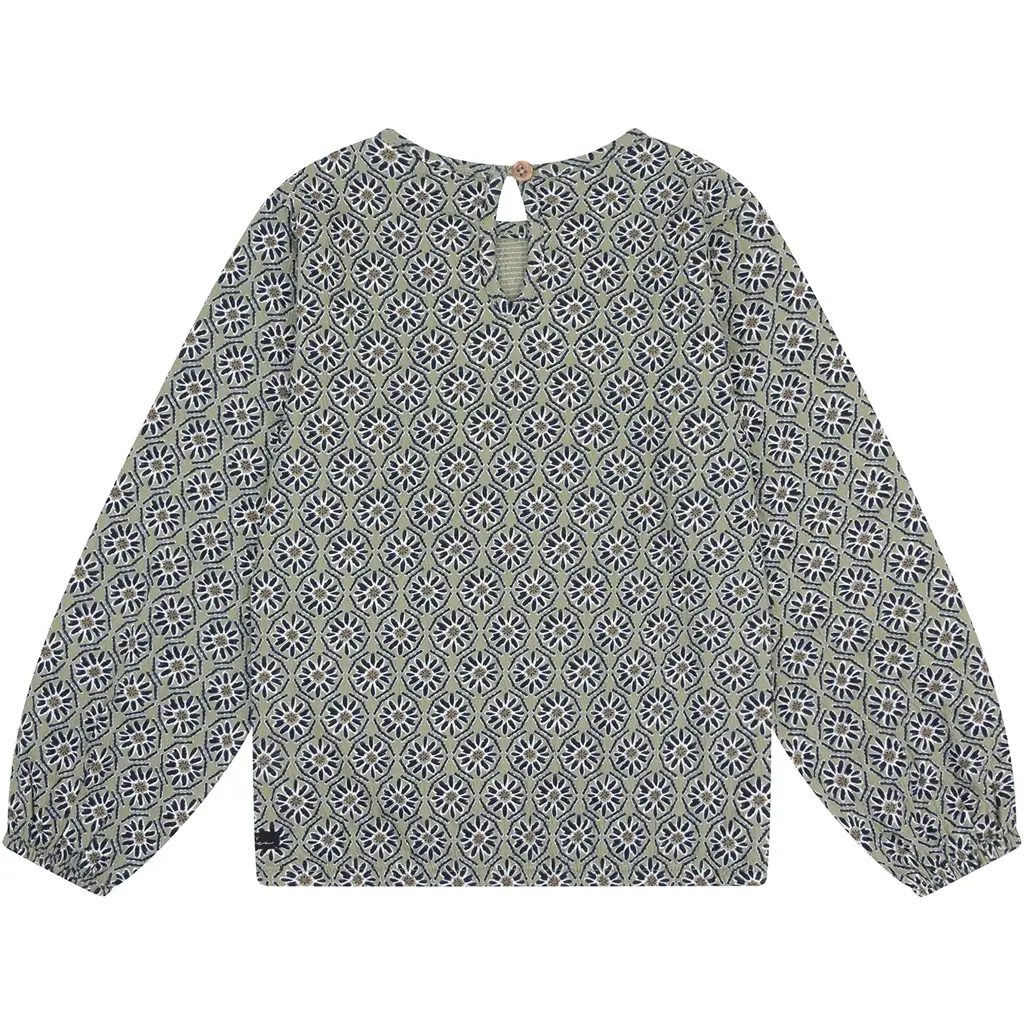 Longsleeve Flower rib (light army)