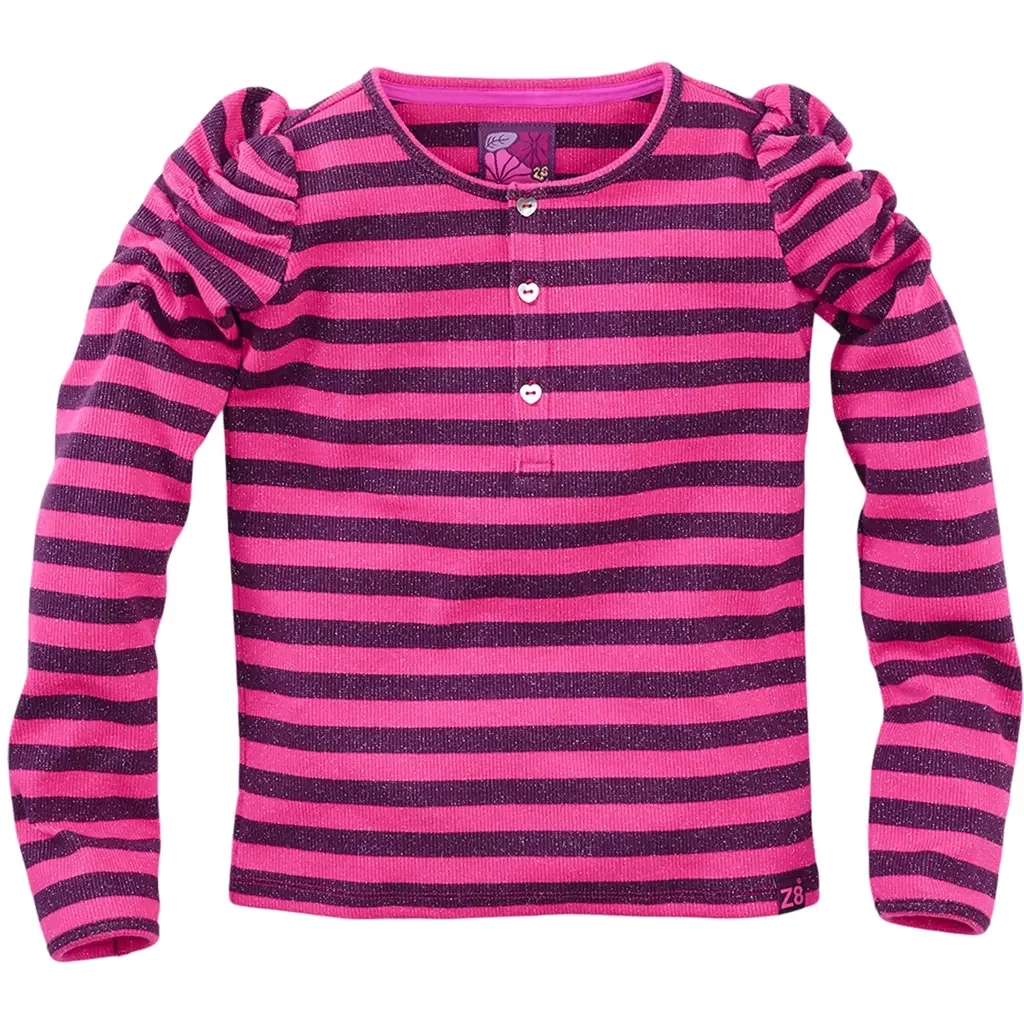 Longsleeve glitter tricot Jenoa (plummy yummy/awesome pink)