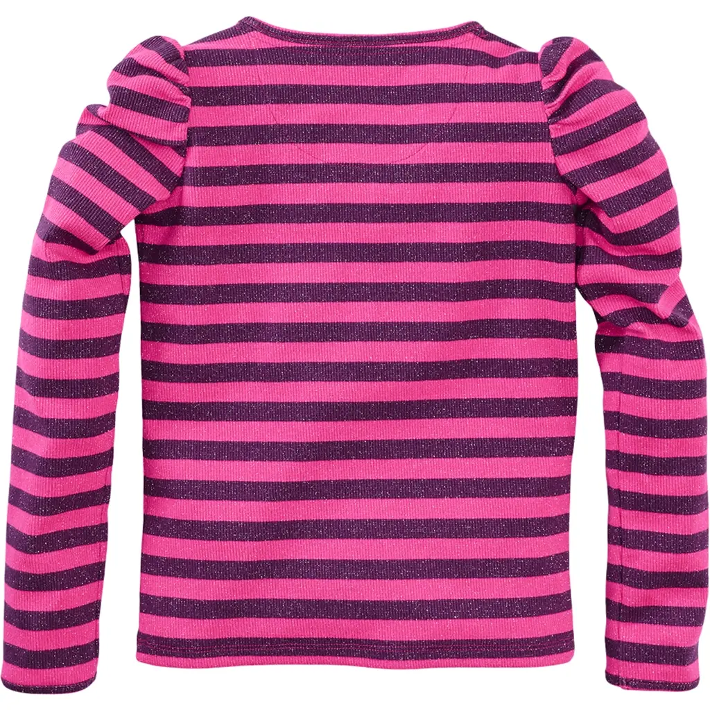 Longsleeve glitter tricot Jenoa (plummy yummy/awesome pink)