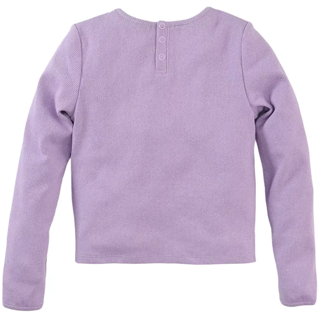 Longsleeve glitter rib Lexi (lavender fame)