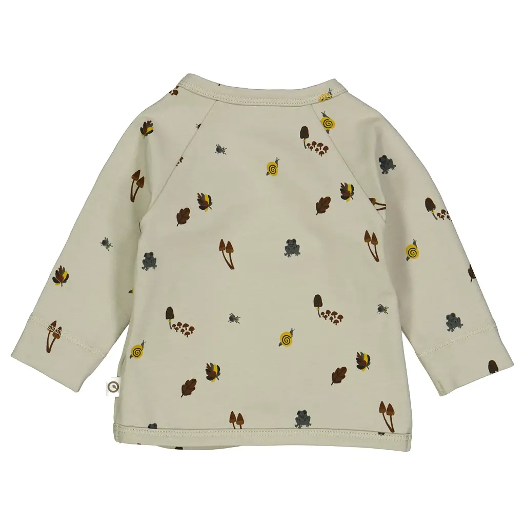 Omslag shirtje Forest (soft green/mustard/bark)