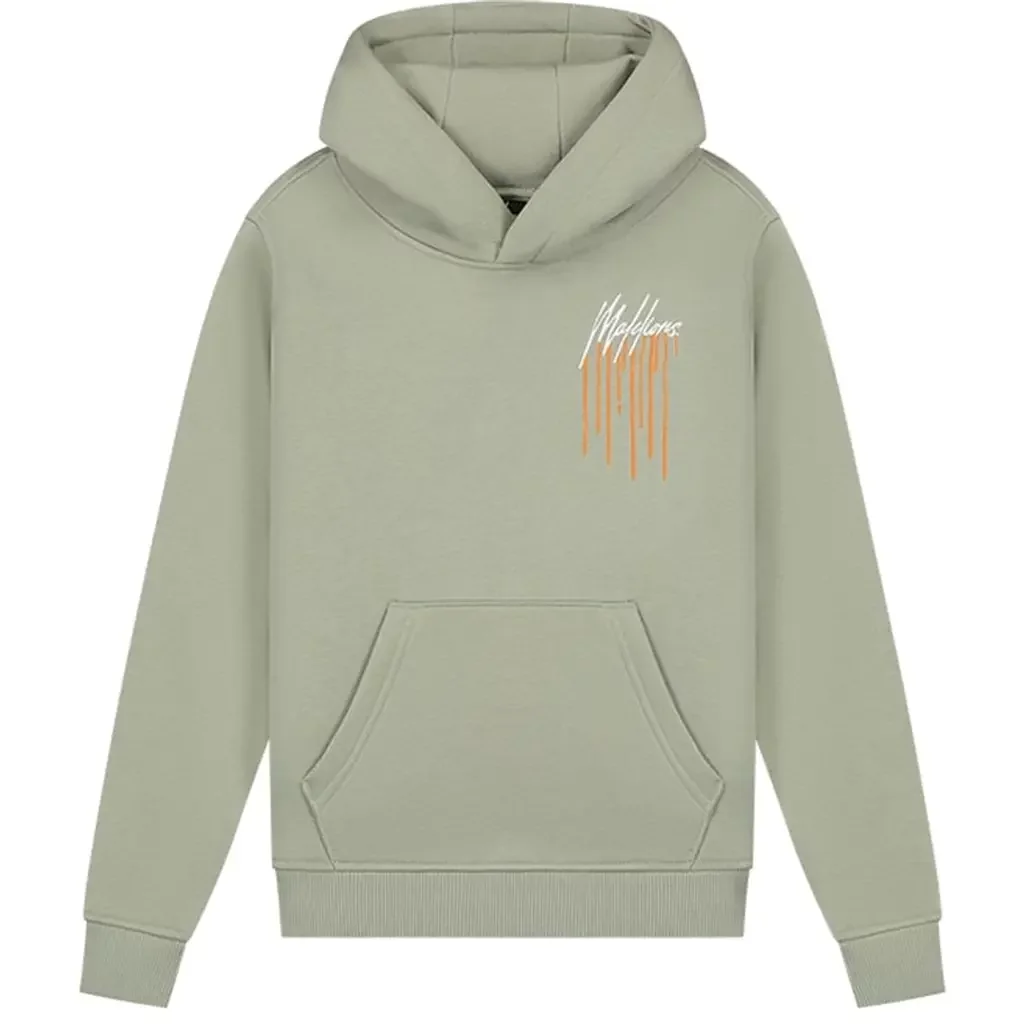 Trui hoodie (seagrass/orange)