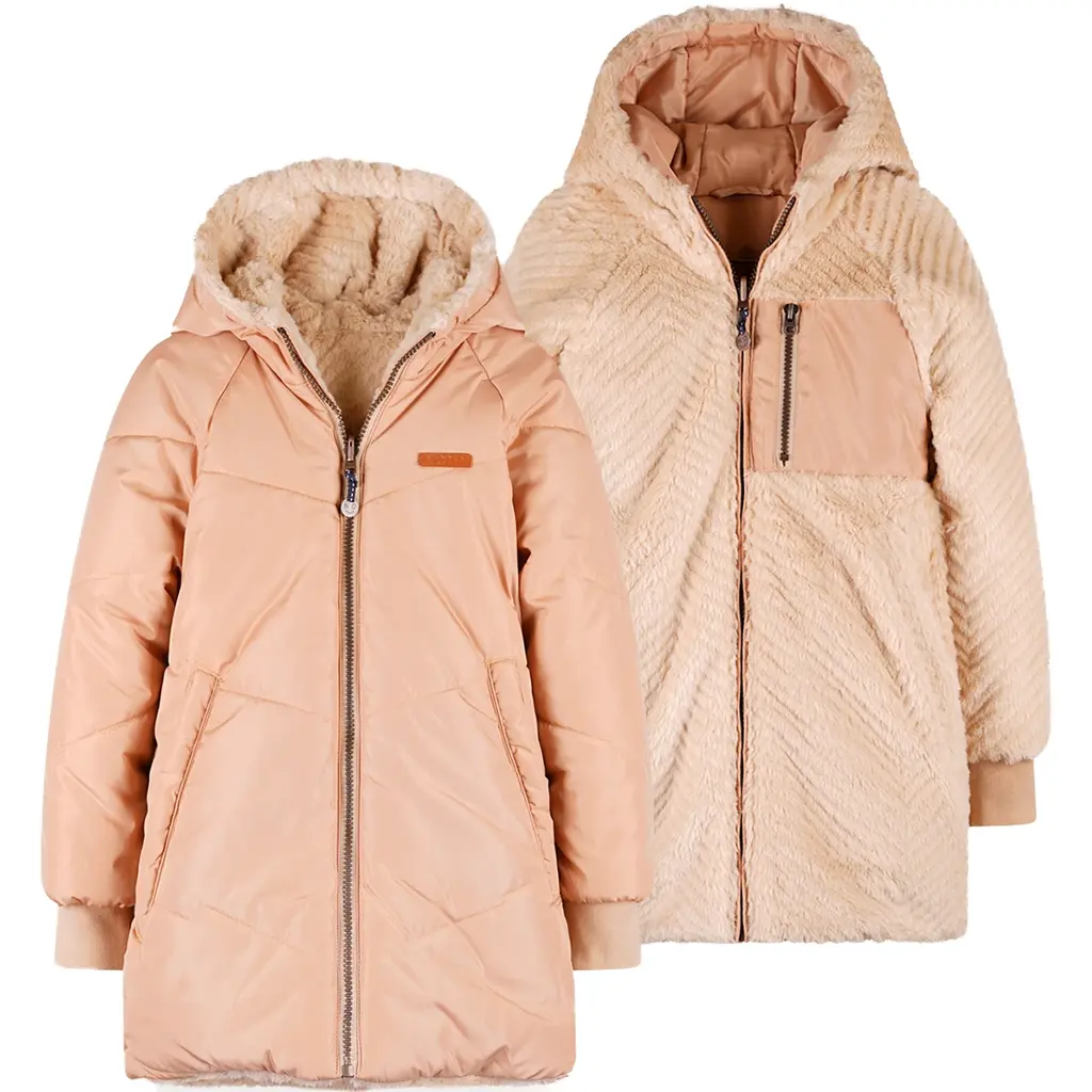 Winterjas Baybee REVERSIBLE (sand blush)