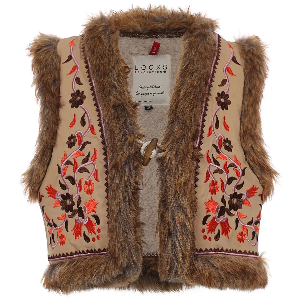 Gilet fur (orange earth)