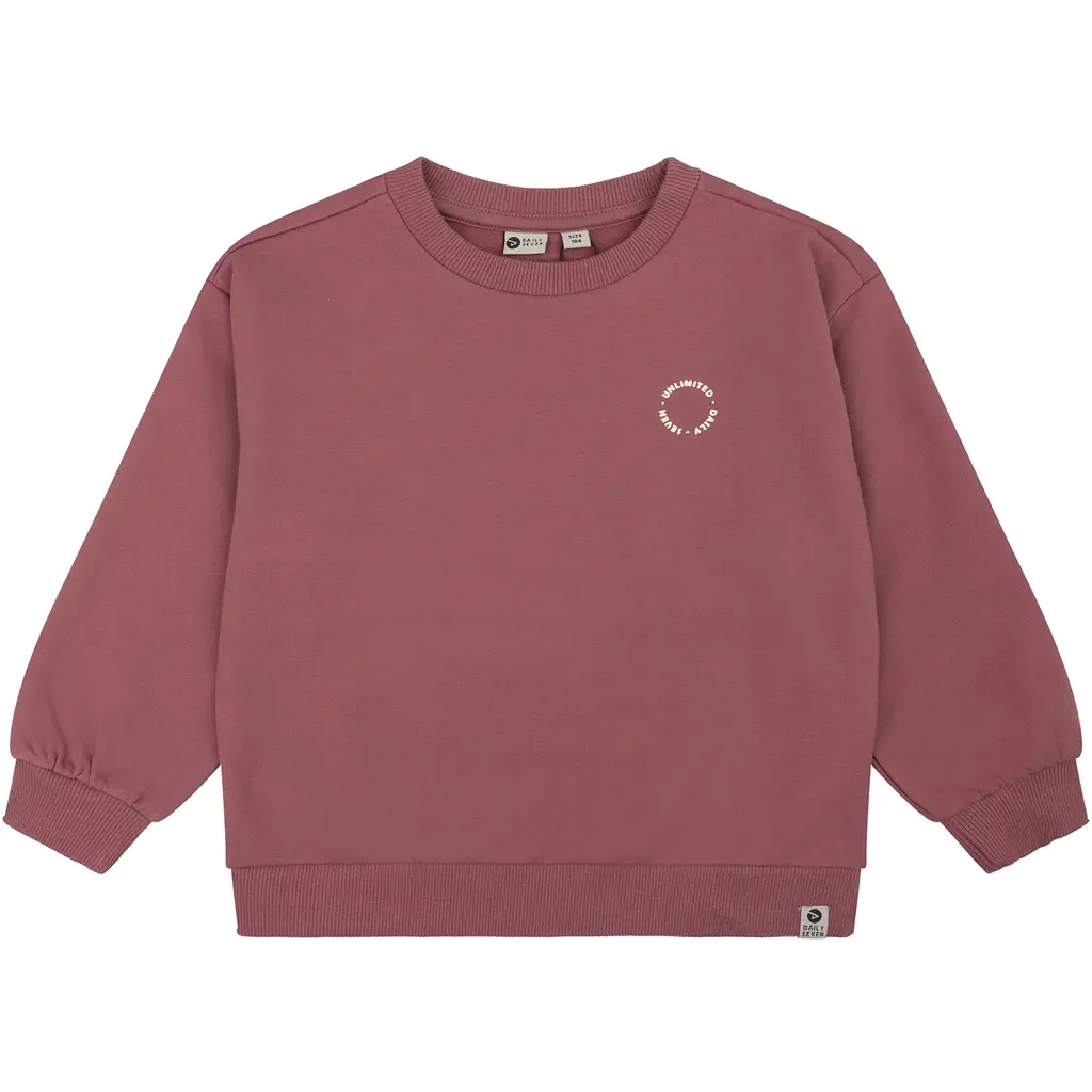 Trui oversized backprint (barn bordeaux)