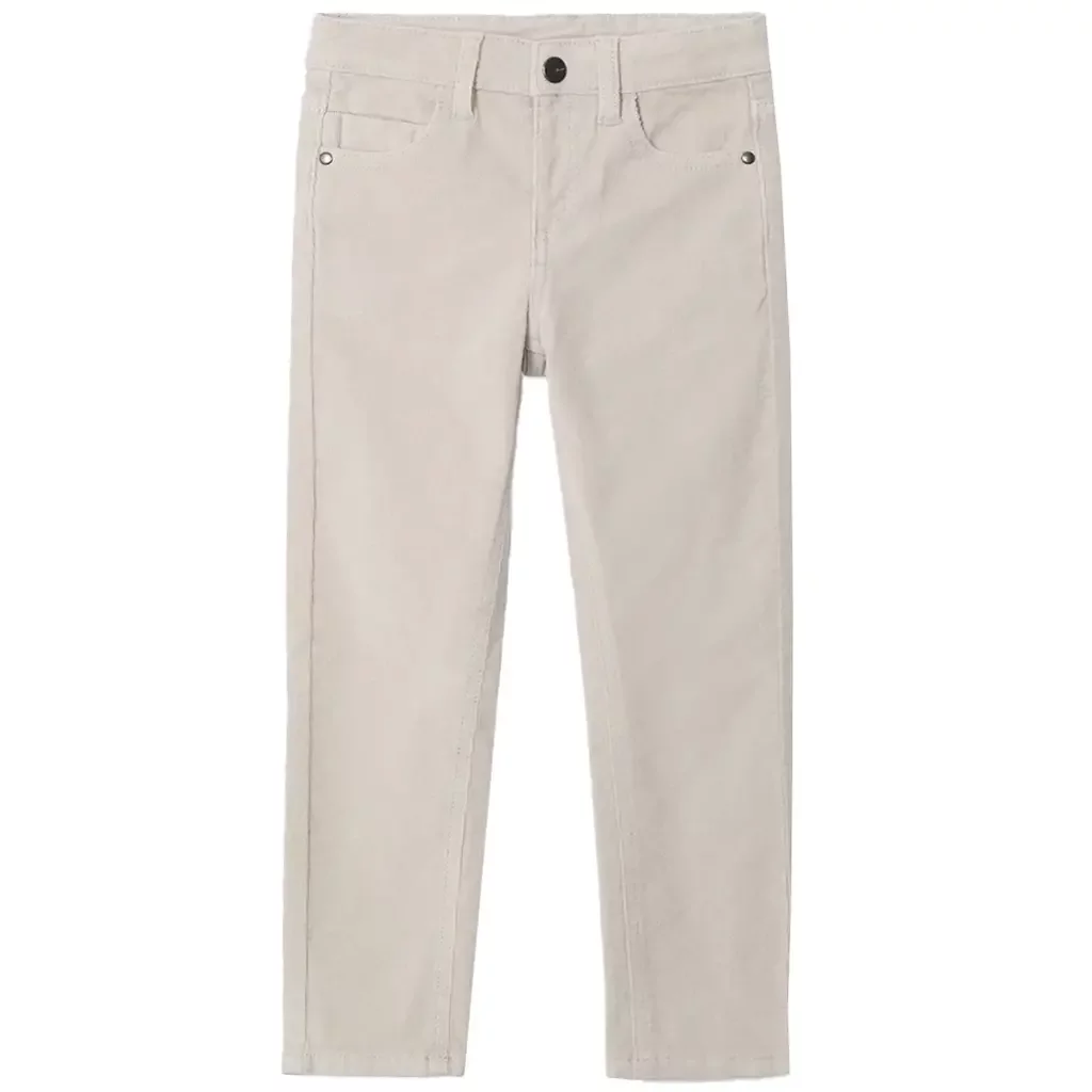 Broek cord slim fit (gypsum)