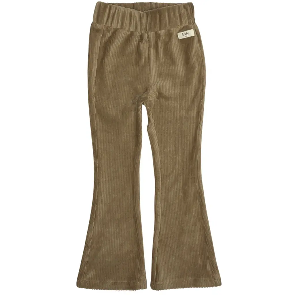 Broek rib flare Yate (taupe)