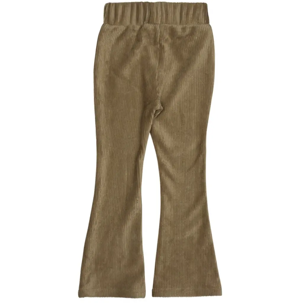 Broek rib flare Yate (taupe)