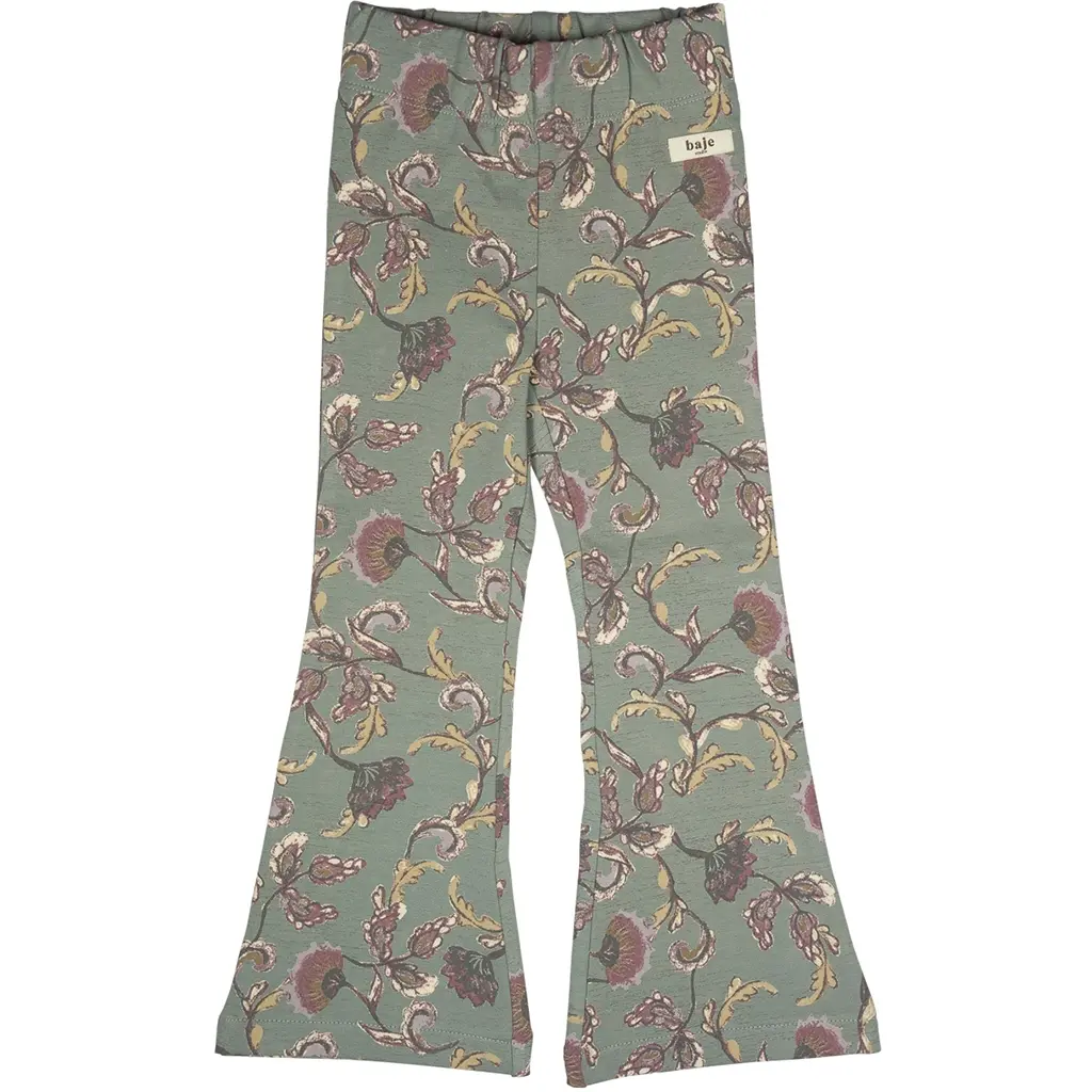 Broek flared Lizzy (greyish blue aop)