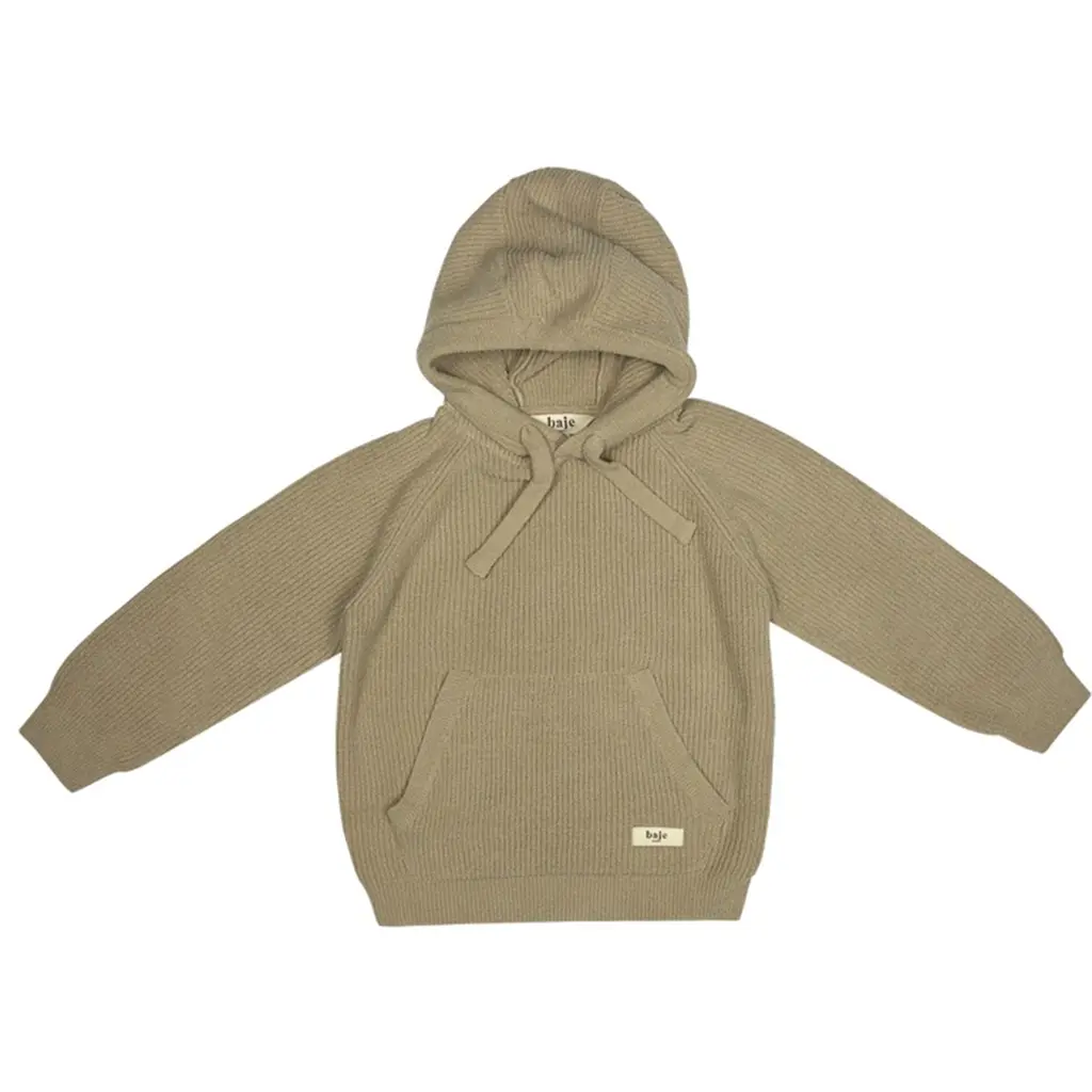 Gebreide trui hoodie Clay (peanut)