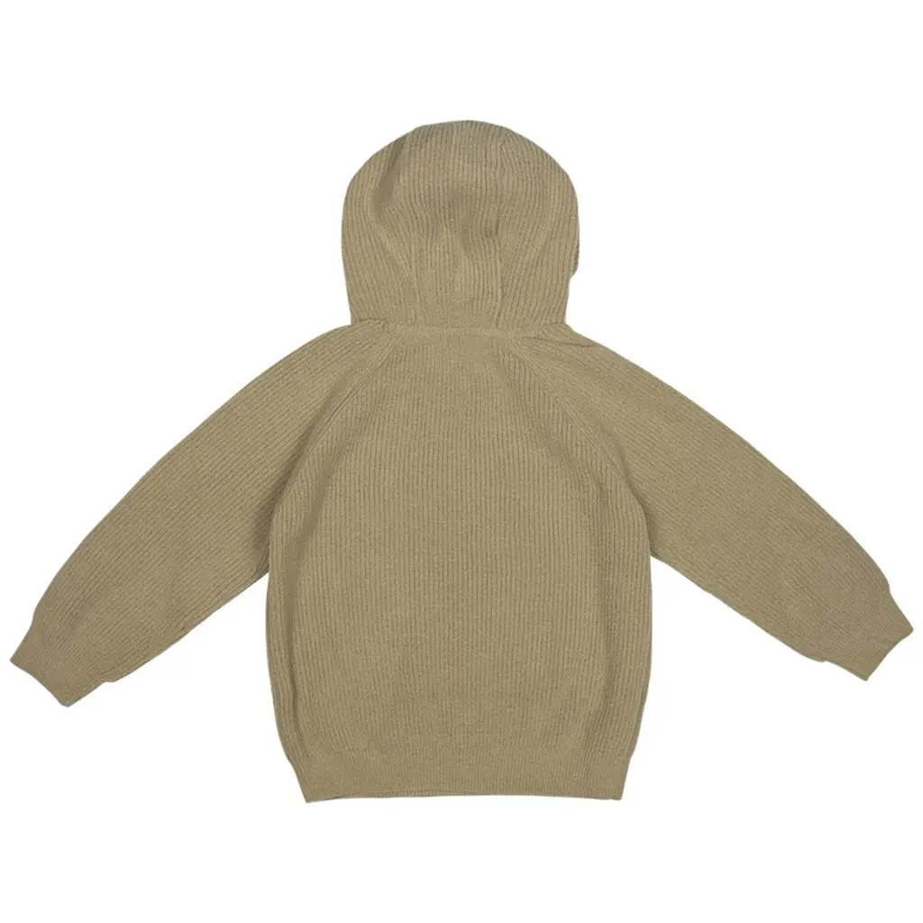 Gebreide trui hoodie Clay (peanut)