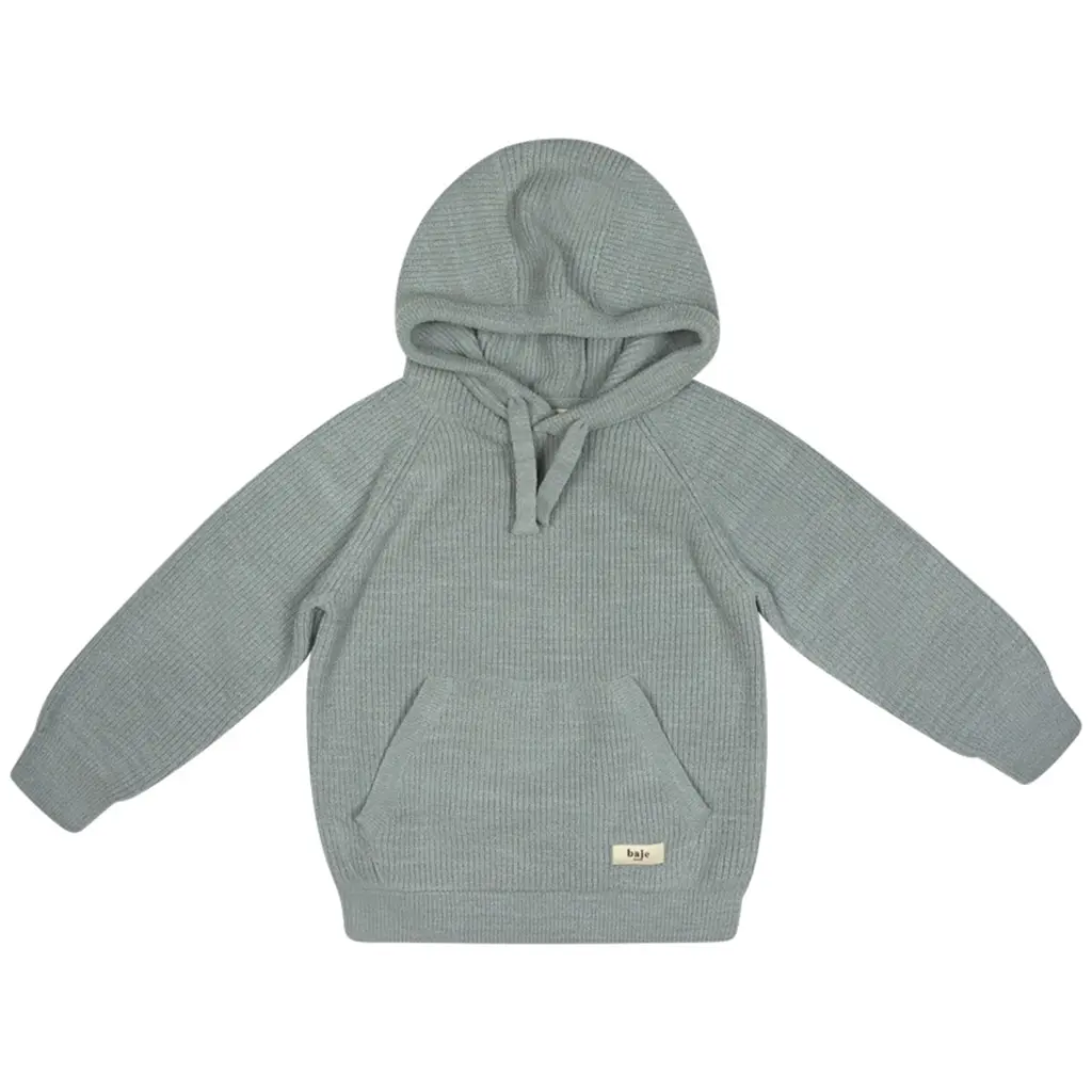 Gebreide trui hoodie Clay (greyish blue)