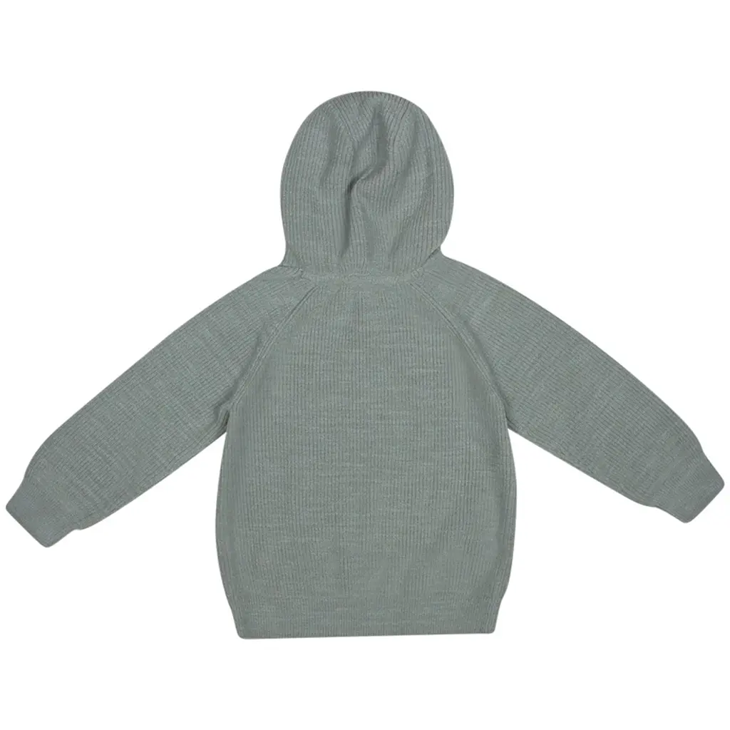 Gebreide trui hoodie Clay (greyish blue)