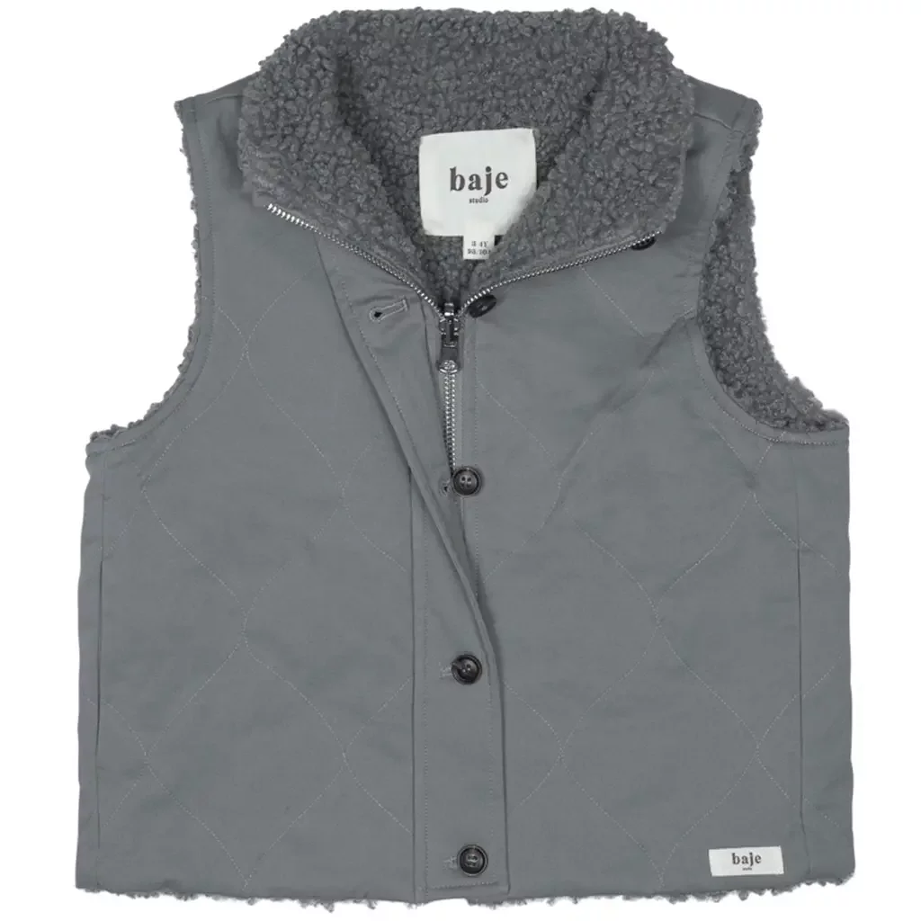 Bodywarmer teddy Eyot (greyish blue)