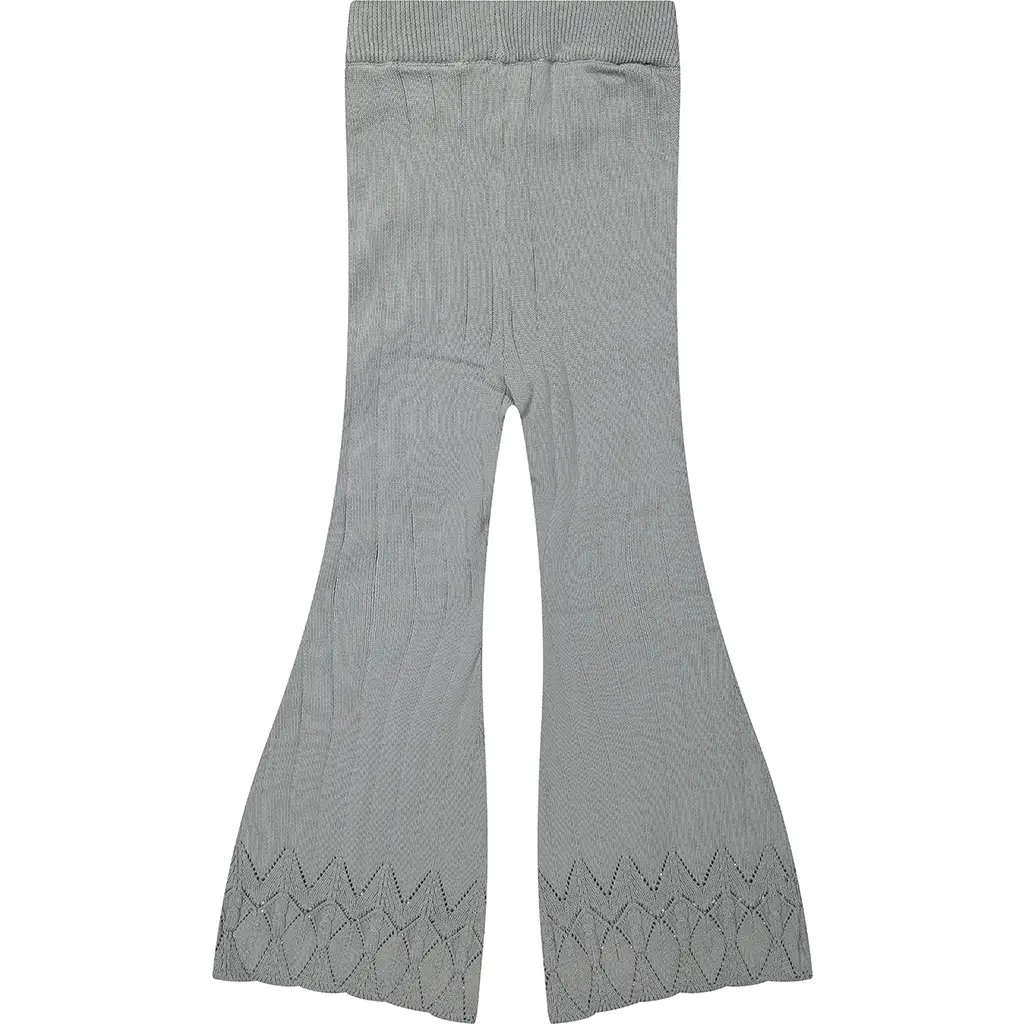 Gebreide broek Mary flared (greyish blue)