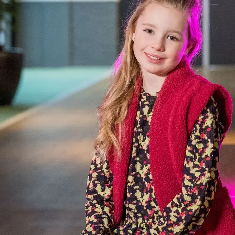 Gilet teddy Georgie (ruby rose)